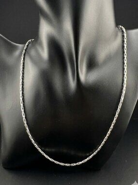 Italy 14K White Gold Chain Necklace 18”  6.15g Solid Gold Elegant Everyday Chain